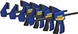 Irwin Quick-Grip Clamps, One-Handed, Mini Bar, 6-Inch, 4-Pack (1964758)