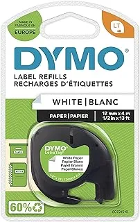 Dymo Tape 12Mmx4M Paper White، Black On White، Xerox، S0721510