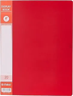 MAXI DISPLAY BOOK 20 POCKET RED