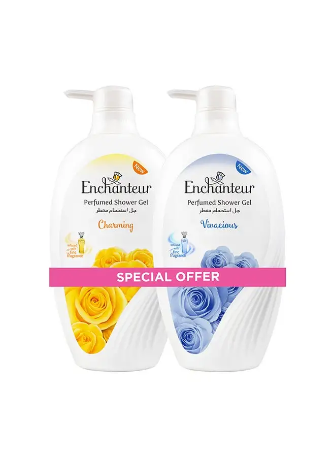 Enchanteur Charming Vivacious Shower Gel 550ml Pack of 2 