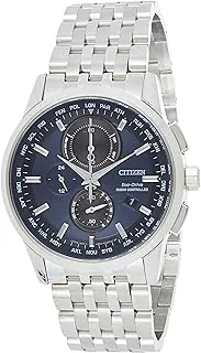 Citizen Mens Solar Powered Watch, Analog Display and Stainless Steel Strap AT8110-61L