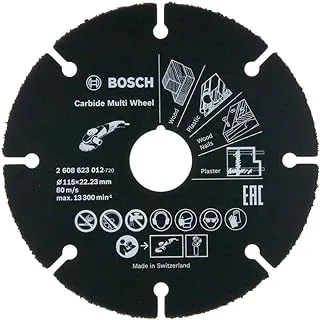 Bosch Carbide Multi Wheel Cutting Disc 115mmx22.23, With 22.23 mm bore for standard locking nut angle grinders. | Model: 2608623012