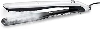 BaByliss Steam Lustre Professional Hair Straightener | Advanced Ceramic 36mm Broad Heating Plate | 5 Heat Settings From 170-210°C | 360° Surround Steam Technology For Smooth Hair | ST595SDE (Silver)