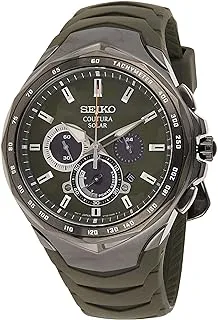 Seiko Coutura Men Solar Chronograph Watch Green, Black, Silver