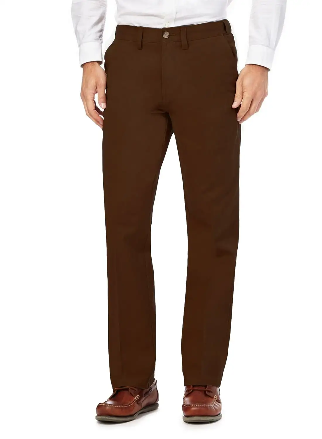 Generic Formal Pants With Side Pockets Brown