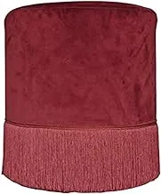 Dubai Garden Centre Textile Pouf, Burgundy