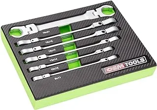 OEMTOOLS 22064 6 Piece Flex Flare Nut Wrench Set ، Metric Flare Tool ، 9 مم × 11 مم ، 10 مم × 12 مم ، 13 مم × 14 مم ، 15 مم × 17 مم ، 16 مم × 18 مم ، 19 مم × 21 مم