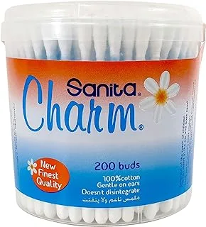 Sanita Charm 100% Cotton Buds, 200 Buds