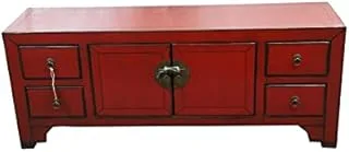 Dubai Garden Centre NB 2 Doors 4 Drawer TV Buffet, Red