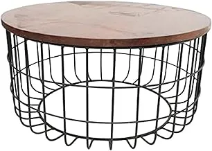 Dubai Garden Centre Iron Wood Coffee Table