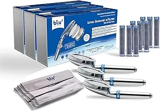 blu Ionic Shower Head and Shower Filter - Handheld - 3 Pcs Combo - Removes Chlorine & Harmful Pollutants - Prevent Hair Loss & Moisturize Your Skin, Chrome