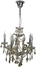 Al Masah Crystal Beaming Chrome Candlelit Chandelier - Cha00820