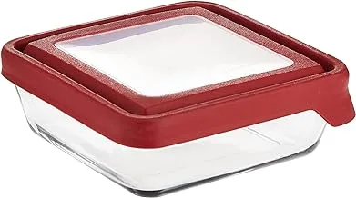 Anchor Hocking Trueseal Glass Food Storage Container With Lid, Cherry, 4 3/4 Cup, 91906AMZ