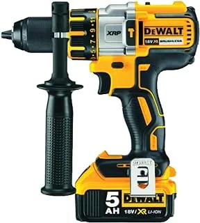 Dewalt Brushless 3 Speed Hammer Drill Kit, Yellow/Black, Dcd996P2-B5