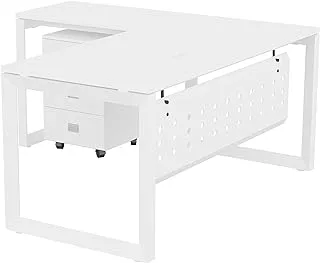 Mahmayi Vorm 136-14L White Modern Workstation Material-Melamine on MDF