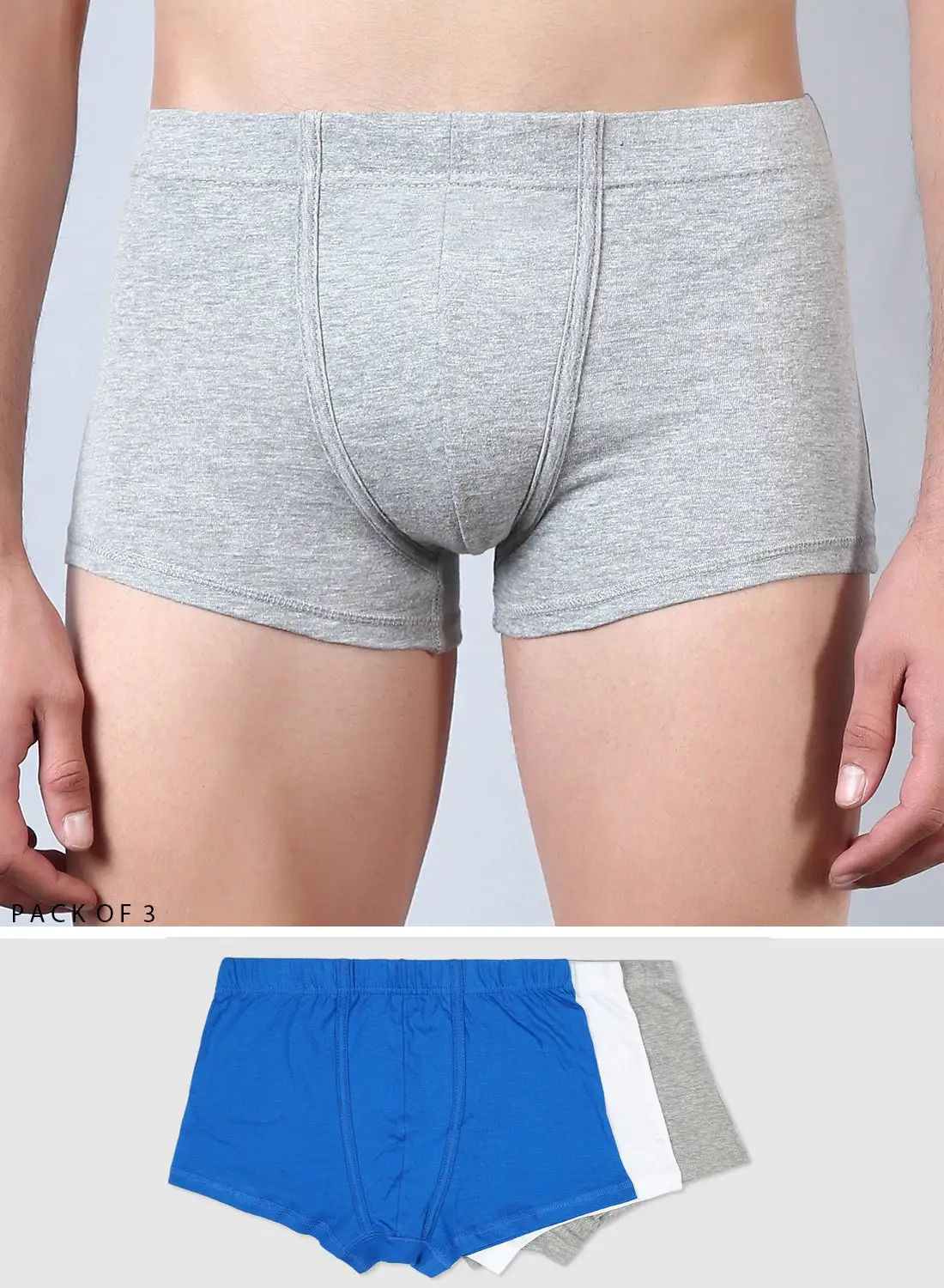 QUWA Comfortable Brief White/Grey/Blue