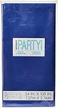 Unique Party 50394 - Navy Blue Plastic Tablecloth, 9ft x 4.5ft