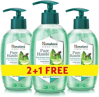 Himalaya Since 1930 Himalaya Purehands Hand Wash Soap Tulsi & Aloe Vera Effectively Protects Hands from Germs -3x250ml