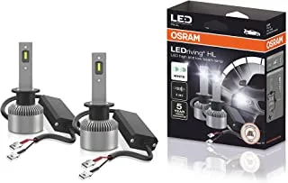 OSRAM LEDriving HL ، ≜H1 ، استبدال LED-H1 لمصابيح H1 عالية الشعاع التقليدية ، استخدام الطرق الوعرة فقط ، صندوق قابل للطي (2 مصباح) ،