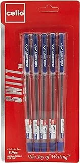 CELLO Swift Ball Pen 0.7Mm Blister Of 5Pc Blue