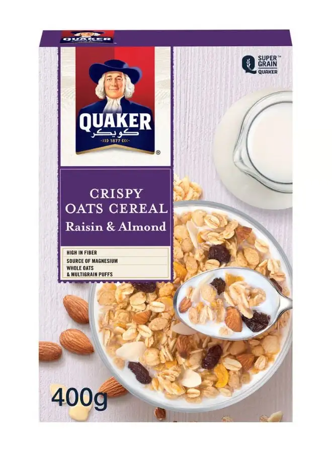 Quaker Cereal Raisin And Almond 400grams