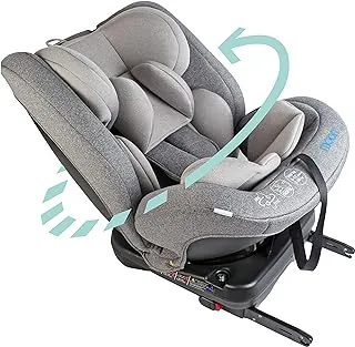 MOON Rover Car Seat – Baby Travel Gear Group 0-1-2-3 – 360 Degree Baby Carrier Car Seat w/Isofix – 0-12yr Baby Safety Products – Rear & Forward Convertible Car Accessories - Grey