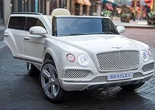 Dorsa Bentley Bentayga Battery Operated Ride On Car With Remote Control, White, Jj2158-White