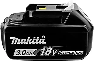 Makita BL1830B battery Li-Ion 3.0Ah 18Volt with Charge Indicator-1975995, black