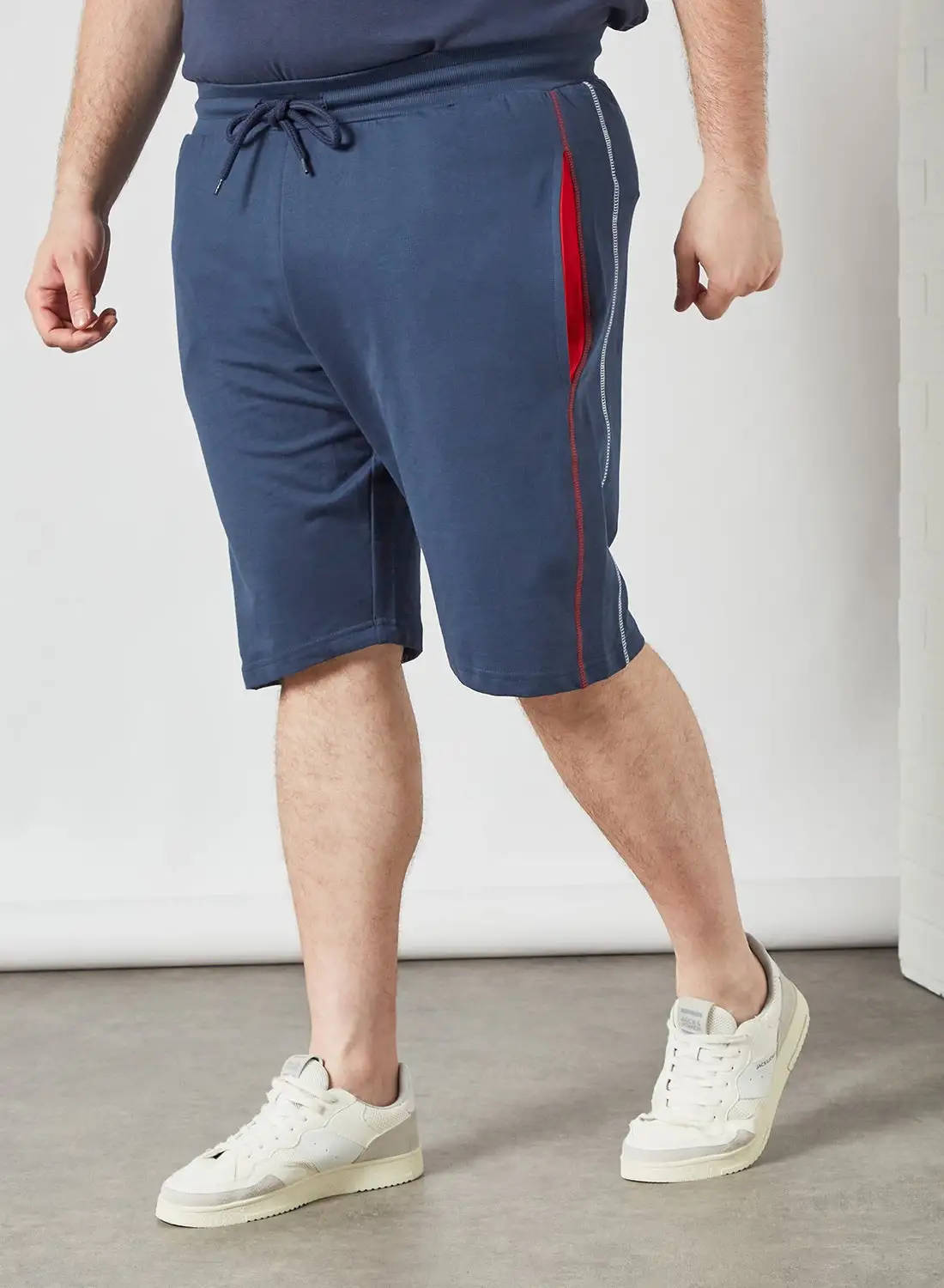 North 56°4 Plus Size Drawstring Sweat Shorts Navy