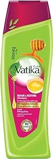 Vatika Naturals Repair and Restore Shampoo 400ml | Enriched with Egg and Honey | For Damaged Hair and Split-ends