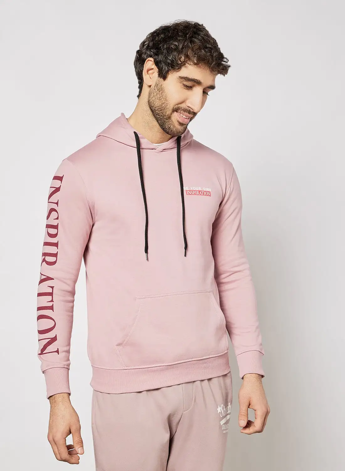 QUWA Casual Comfortable Hoodie Pink