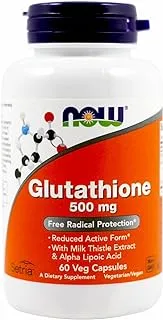 Now Foods Glutathione 500Mg - 60 Capsules (Pack Of 2)