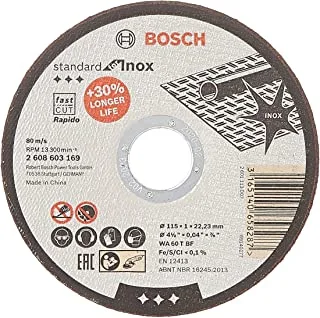 Bosch Standard for Inox Rapido Cutting Disc 115x1, performs reliably in Inox | Model: 2608603169