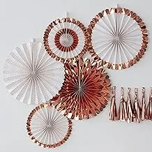 Ginger Ray Rose Gold Fan Decorations 5-Pieces