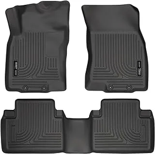 Husky Liners Weatherbeater Series | Front & 2Nd Seat Floor Liners - Black | 98671 | Fits 2014-2020 Nissan Rogue W/ 3Rd Row Seats, 2014-15 Nissan X-Trail 3 Pcs