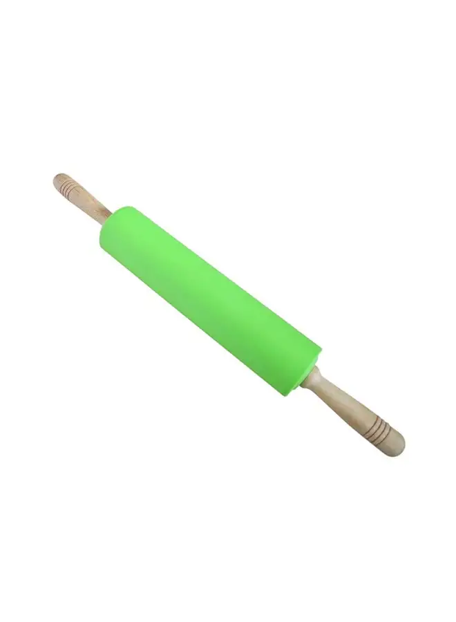 Royalford Rolling Pin With Wooden Handle Green/Beige 