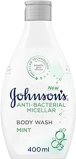 Johnson's Body Wash, Anti-Bacterial Micellar, Mint, 400 ml