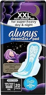 Always Pads Maxi Thick XXL for Super Heavy Night 20 Sanitary Pads