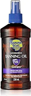 Banana Boat Protective Tanning Oil-SPF15-Carrot & Banana Extracts-Deep Long Lasting Color-Water Resistant-Leaves Skin Feeling Silky Soft-AvoTriplex Formula-Helps Prevent Sunburn-236ML