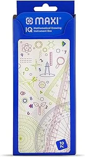 Maxi Metal Geometry Box 10Pc, Blue, Iq Metal Geometry Set, MGB10