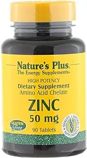 Nature'S PlUS PlUS Zinc Biotron Amino Acid Cehlate 90 Tabs ، 50 mg