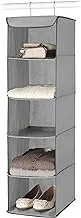 Generic 6536-300-Grey 5 Section Closet Organizer - Hanging Shelves With Sturdy Metal Frame