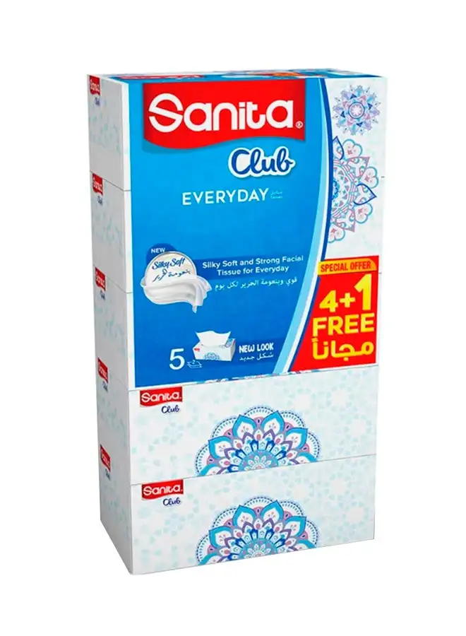 Sanita Facial Tissue Pack Of 5 White