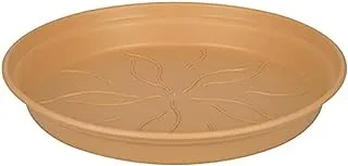 Elho GB Plastic Plant Saucers, 29 cm Diameter, Mild Terra