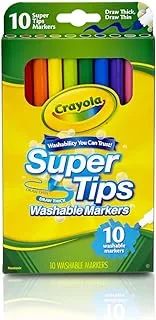 Crayola Washable Super Tips Markers, Multi-Colour, Cy58-8610