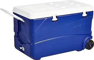 Cosmoplast Keep Cold Plastic Cooler Icebox Deluxe 95, 102 Liters With Wheels