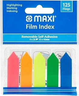 Maxi Self Adhesive Pop Up Flags Arrow Shape Assorted Colors 5X25 125Pc, P125