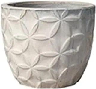 Dubai Garden Centre Ceramic Flower Egg Pot, Large, White