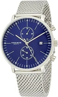 Akribos XXIV Men's Omni Analogue Display Swiss Quartz Watch with Stainless Steel Bracelet