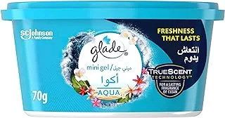 Glade Aqua Mini Gel Air Freshener, Multiple Usage Areas, Freshen Any Room, 70g